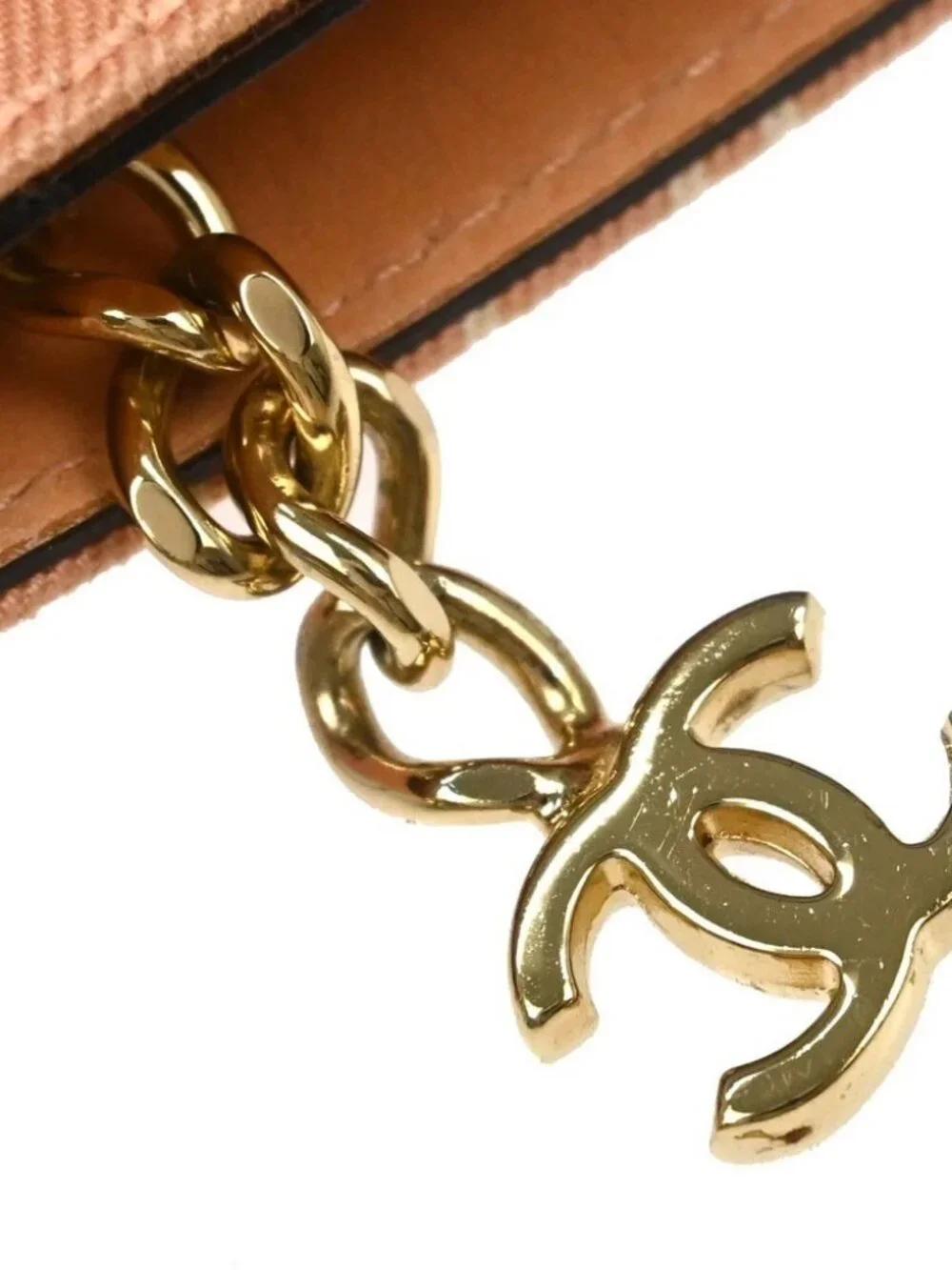 Chanel Pink Canvas COCO Chain Handbag